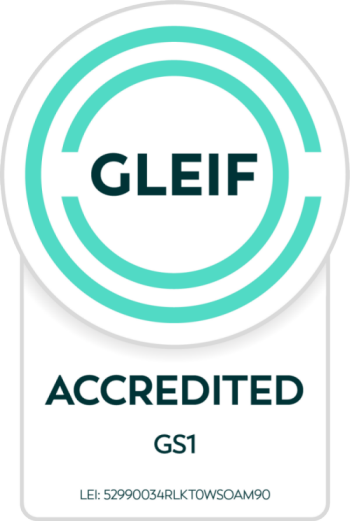 Logo accredited by Gleif